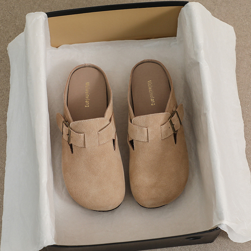 WW-YW04 | Genuine Cow Leather Retro All-Season Ergonomic Flat - Jinjiang Wideway Import & Export Co., Ltd.