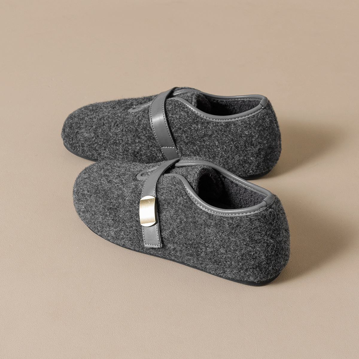 WW-YW37 | Wool Felt & Suede Winter Shearling Fur-Lined - Jinjiang Wideway Import & Export Co., Ltd.