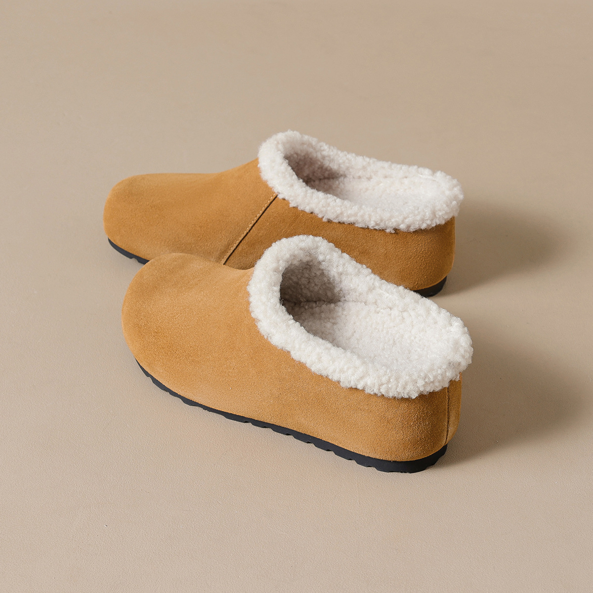 WW-YW2117 | Suede & Cork Winter Shearling Fur-Lined Ergonomic - Jinjiang Wideway Import & Export Co., Ltd.