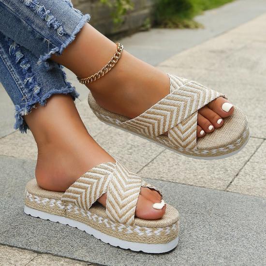 WW-AMW-421 | New Matsuke Thick Sole Cross Slope Heel Casual view 4