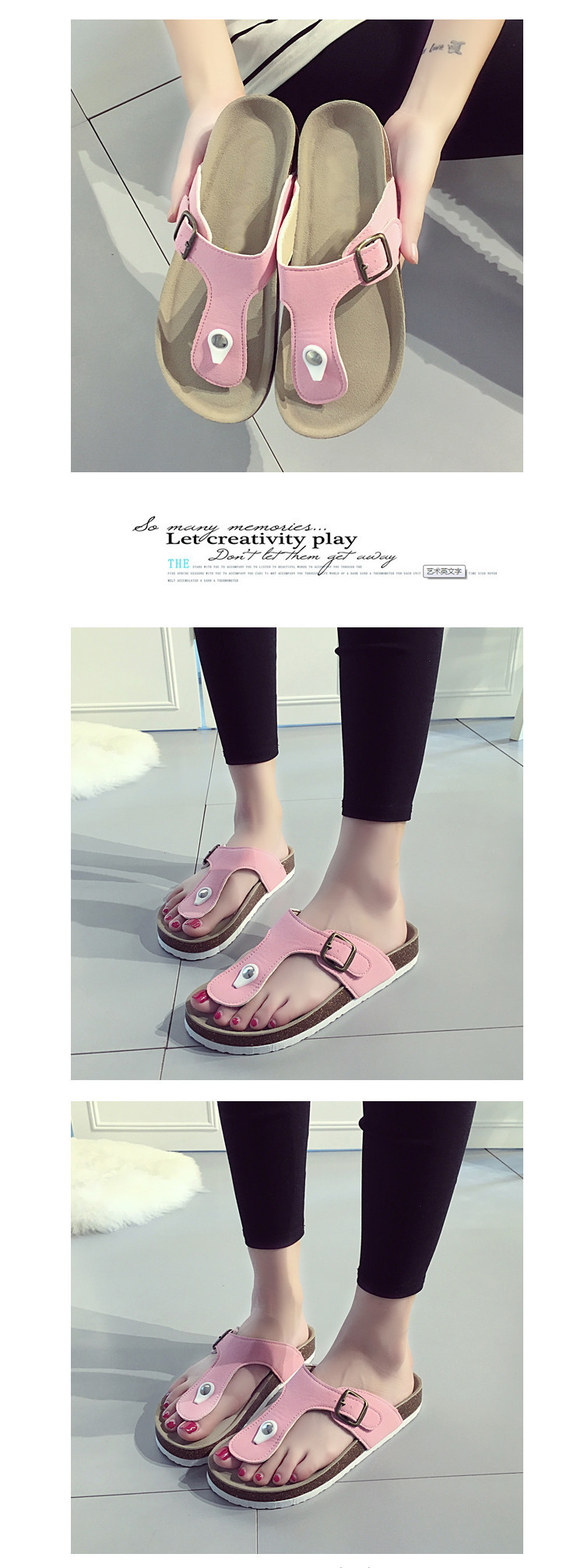 WW-CCS078 | Fashion Platform Cork Slippers Sandals view 6