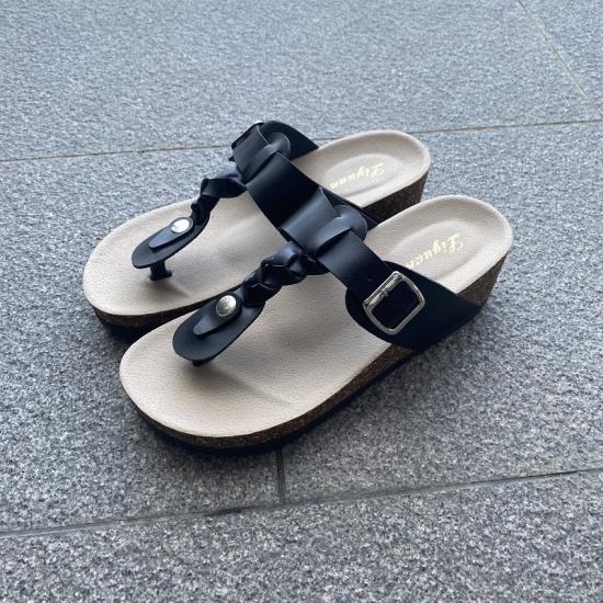WW-E203 | Fashion Wedges Flip Flops Women Cork Sole view 2