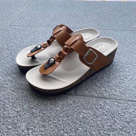 WW-E203 | Fashion Wedges Flip Flops Women Cork Sole view 3