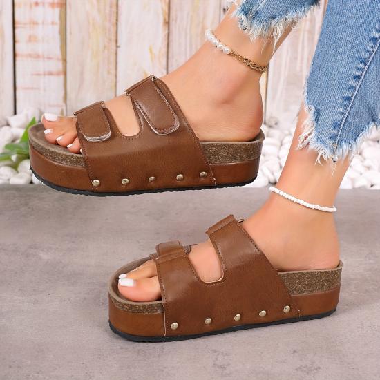 WW-HZ0031 | Women's Platform Comfy Open Toe Summer Shoes - Jinjiang Wideway Import & Export Co., Ltd.