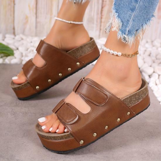 WW-HZ0031 | Women's Platform Comfy Open Toe Summer Shoes view 3
