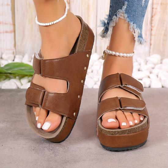 WW-HZ0031 | Women's Platform Comfy Open Toe Summer Shoes view 5