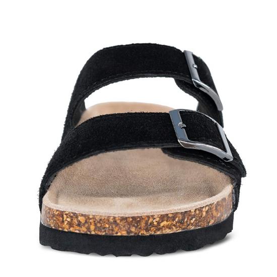 WW-HZ0033 | Womens Cow Suede Leather Flat Sandals 2 Strap view 2