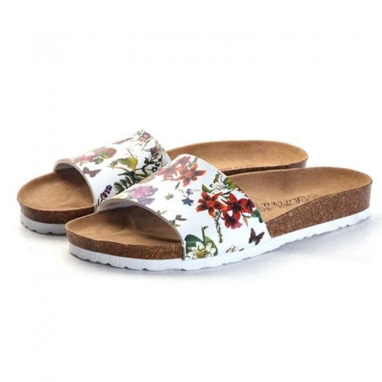 WW-TX-137 | Ladies Slippers and Sandals Cork Flower Printing - Jinjiang Wideway Import & Export Co., Ltd.