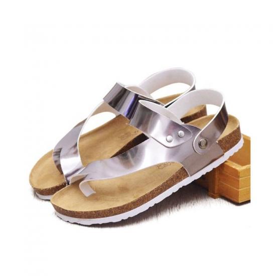 WW-TX-168 | summer sandals buckle non-slip flat cork slippers view 3