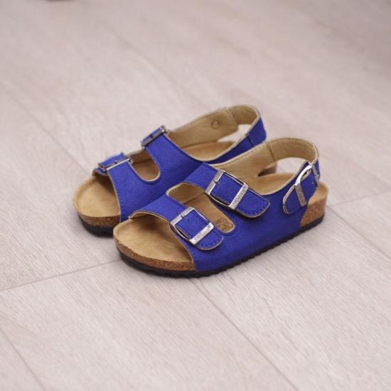 WW-TX-175 | Summer Cork Slippers Children Leather Slides view 4