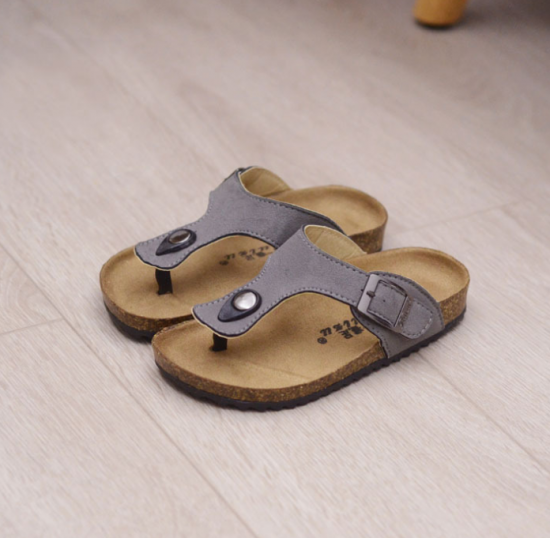 WW-TX-90 | Kids Summer Leather Slide Sandals Children view 2