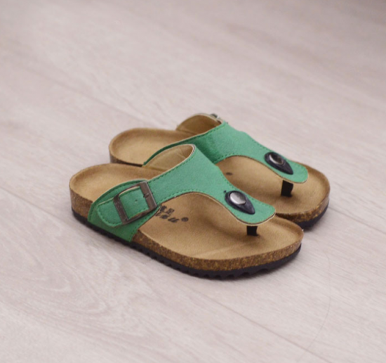 WW-TX-90 | Kids Summer Leather Slide Sandals Children view 3