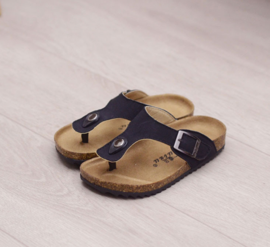 WW-TX-90 | Kids Summer Leather Slide Sandals Children view 5