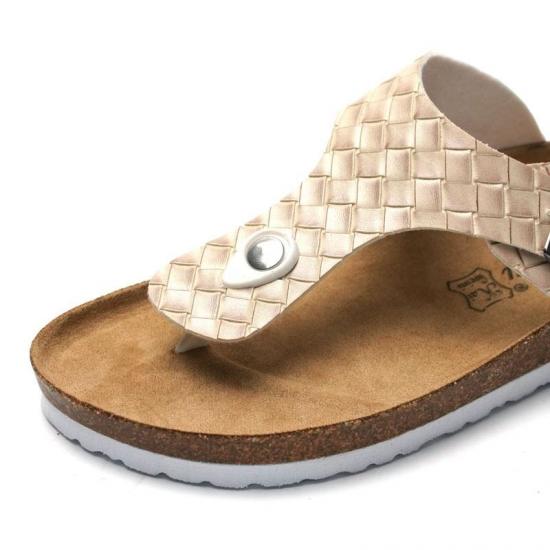 WW-TX-M17 | Men Genuine Leather Open Toe Slides Cork Slippers view 5