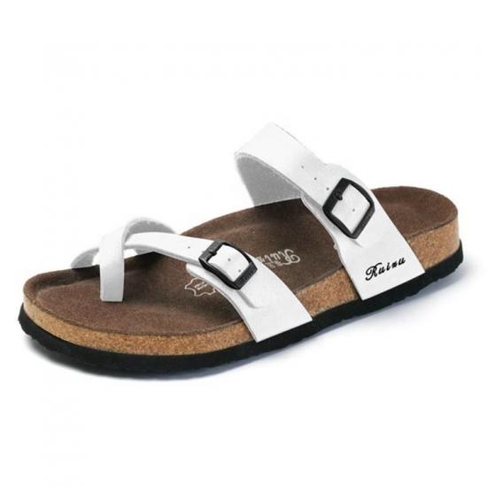 WW-TX-m19 | custom logo slippers sandals men cross strap open view 5