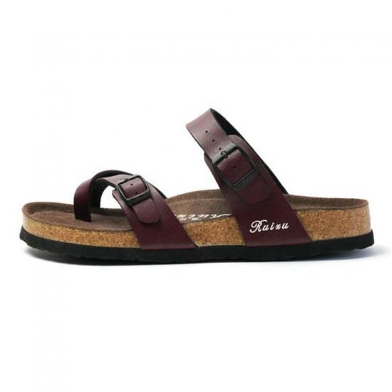 WW-TX-m19 | Summer Men's Cork Sole Slipper Suede Leather view 4
