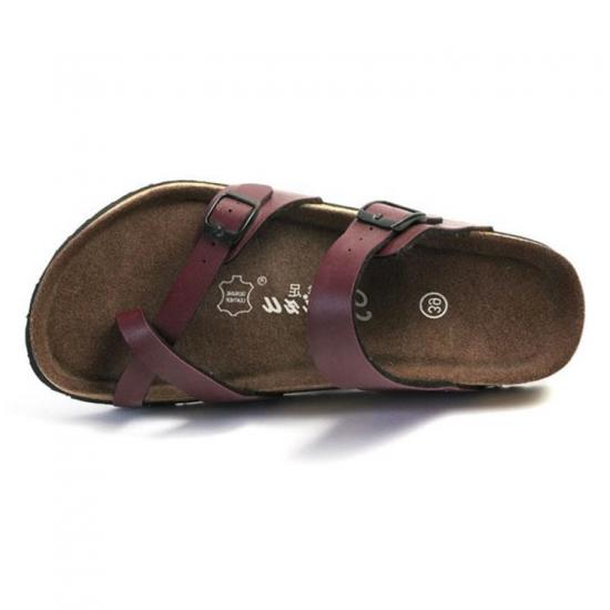 WW-TX-m19 | Summer Men's Cork Sole Slipper Suede Leather view 5
