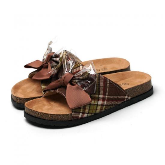 WW-TX-M22 | Women Bow Sliders Sandal Summer Fancy Flat view 3