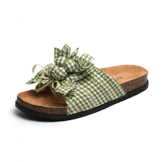 WW-TX-M22 | Women Bow Sliders Sandal Summer Fancy Flat view 5