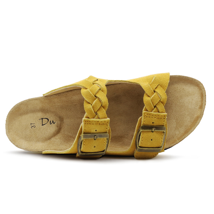 WW-FS202 | Fashion Ladies Two Strap Genuine Leather Cork view 2