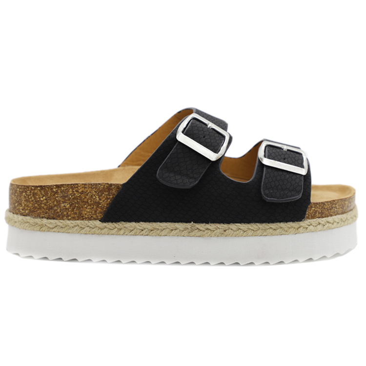 WW-FS211 | Girls Snake Print Buckled Platform Footb Cork - Jinjiang Wideway Import & Export Co., Ltd.