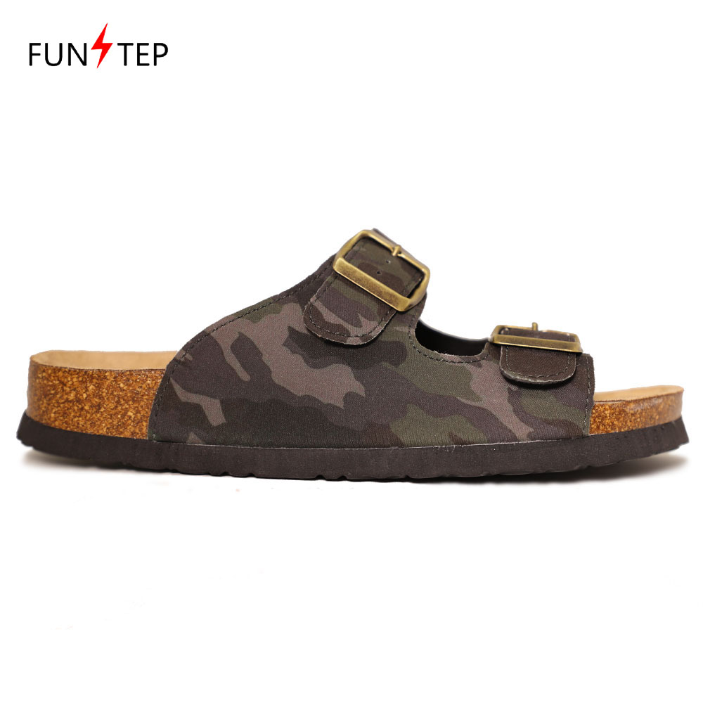 WW-FS216 | Summer Girls Camouflage Cork Sole Slippe Cork - Jinjiang Wideway Import & Export Co., Ltd.
