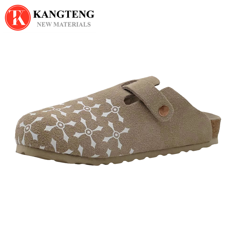 Boston-Style Suede & Natural Cork Footbed Closed-Toe Clog - Jinjiang Wideway Import & Export Co., Ltd.