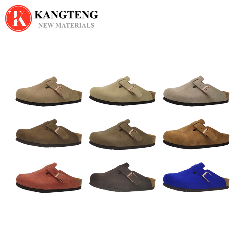 Boston-Style Suede & Natural Cork Footbed Closed-Toe Clog - Jinjiang Wideway Import & Export Co., Ltd.