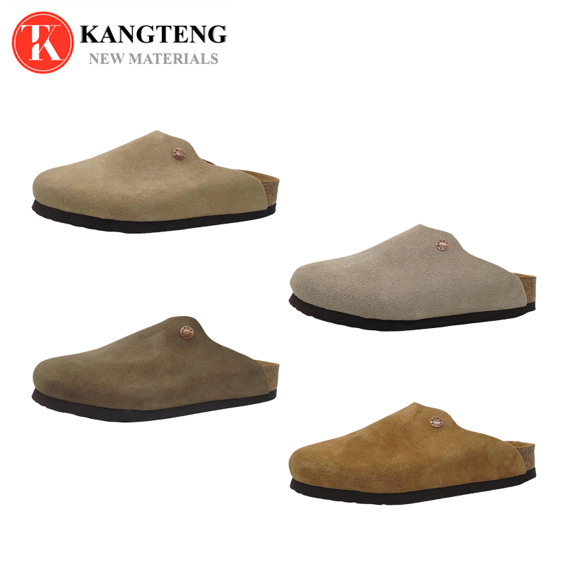Boston-Style Suede & Natural Cork Footbed Closed-Toe Clog - Jinjiang Wideway Import & Export Co., Ltd.