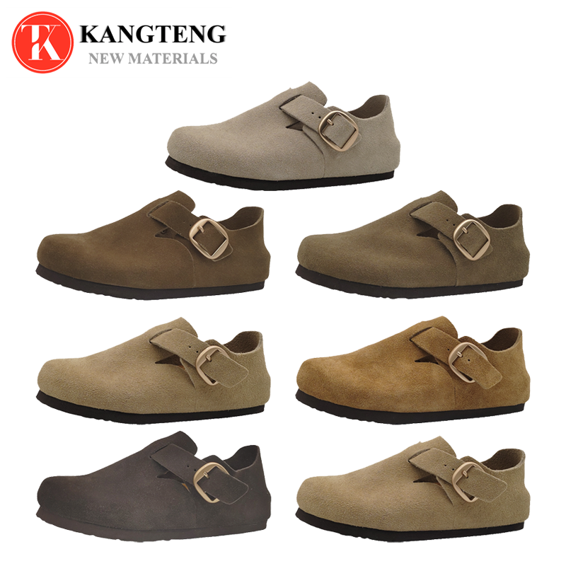 Boston-Style Suede & Natural Cork Footbed Closed-Toe Clog - Jinjiang Wideway Import & Export Co., Ltd.