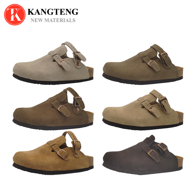 Boston-Style Suede & Natural Cork Footbed Closed-Toe Clog - Jinjiang Wideway Import & Export Co., Ltd.