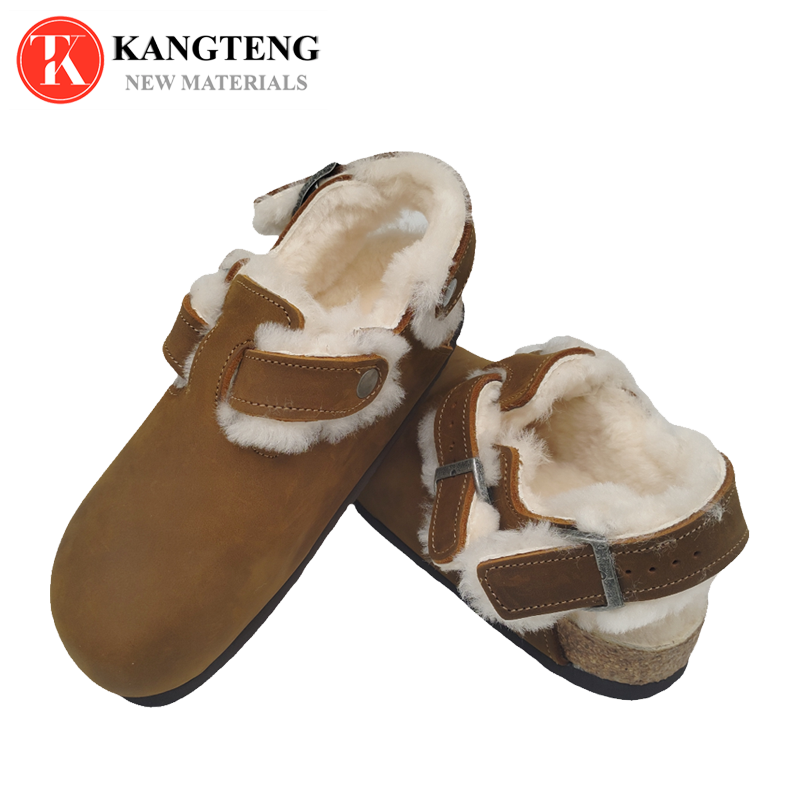 Boston-Style Suede & Natural Cork Footbed Closed-Toe Clog - Jinjiang Wideway Import & Export Co., Ltd.