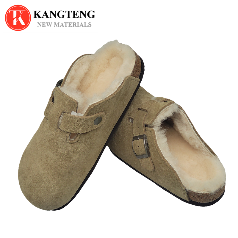 Boston-Style Suede & Natural Cork Footbed Closed-Toe Clog - Jinjiang Wideway Import & Export Co., Ltd.