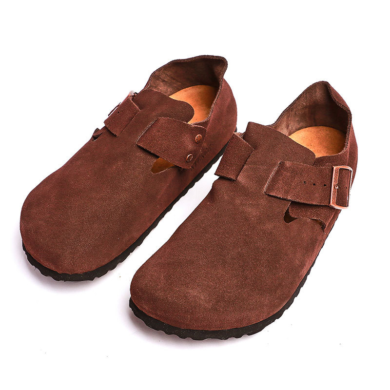 Boston-Style Suede & Natural Cork Footbed Closed-Toe Clog - Jinjiang Wideway Import & Export Co., Ltd.