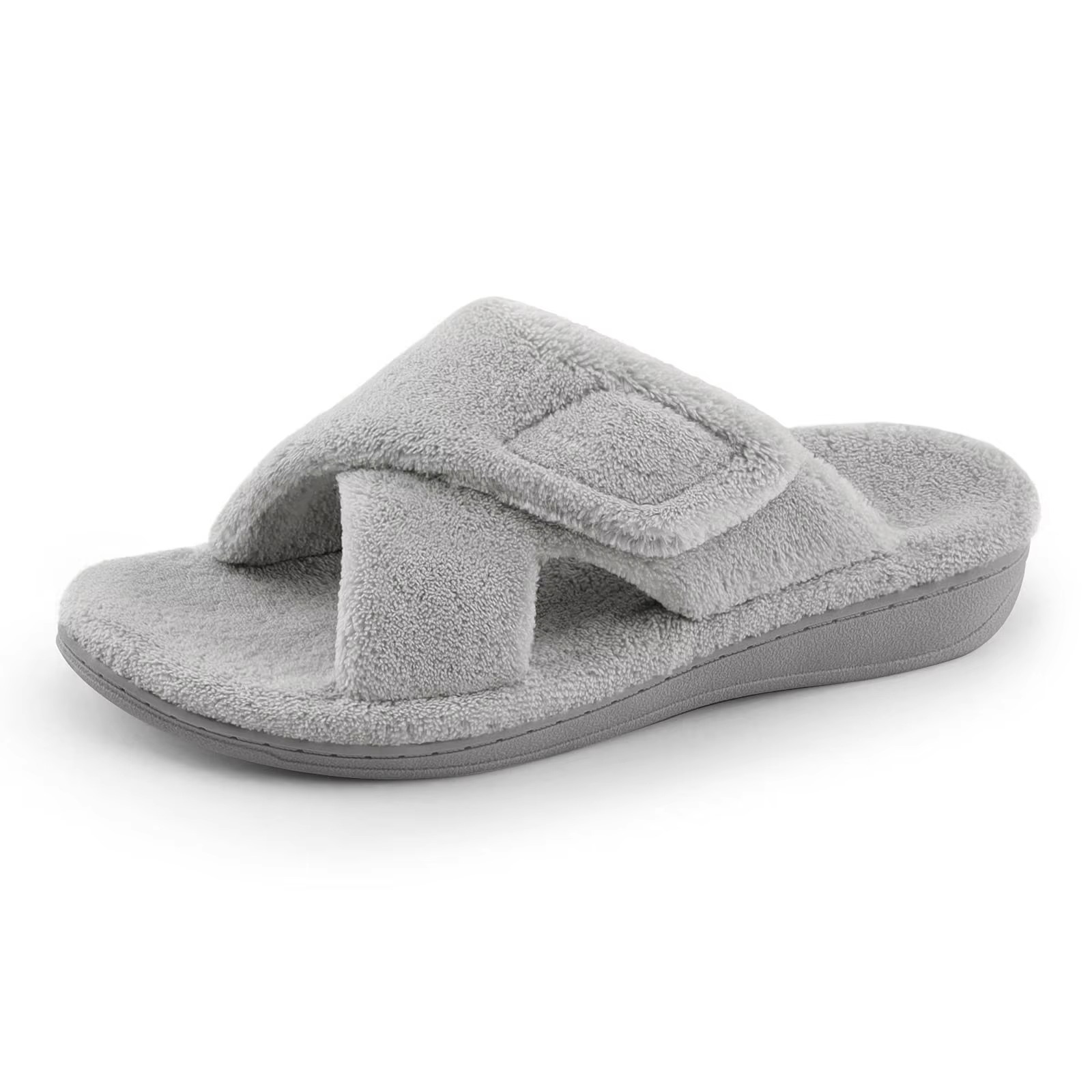 WW-WS05 | Thick-Soled Fuzzy Cross-Strap Arch Support Slippers - Jinjiang Wideway Import & Export Co., Ltd.