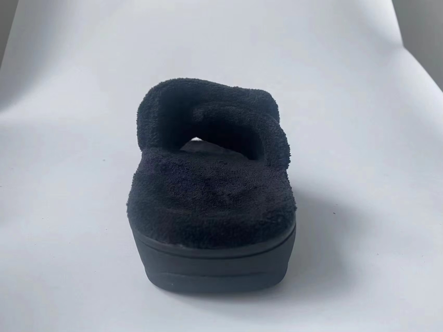WW-WS05 | Thick-Soled Fuzzy Cross-Strap Arch Support Slippers view 5