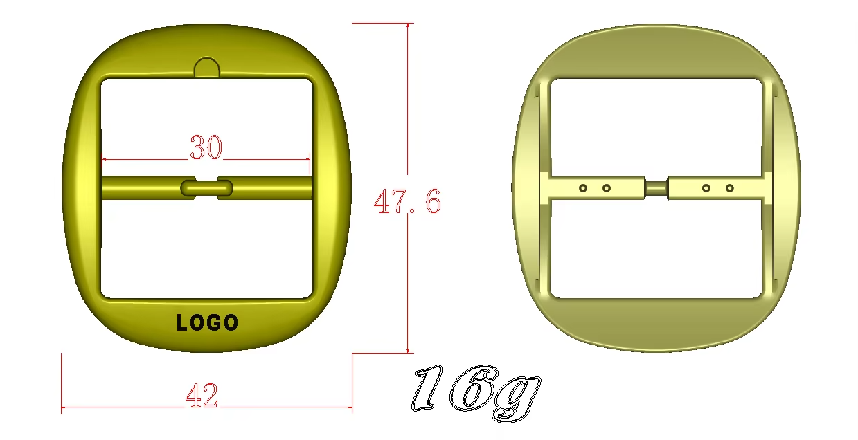 WW-WR09 | Premium Zinc-Alloy Double-Prong Buckles – view 4
