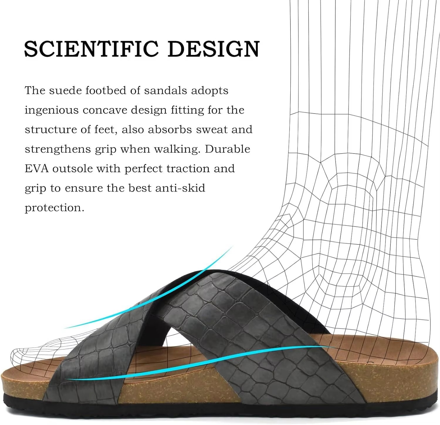 WW-WS12 | Vegan Plant-Based Cork Slide Sandals – Piñatex® | view 3