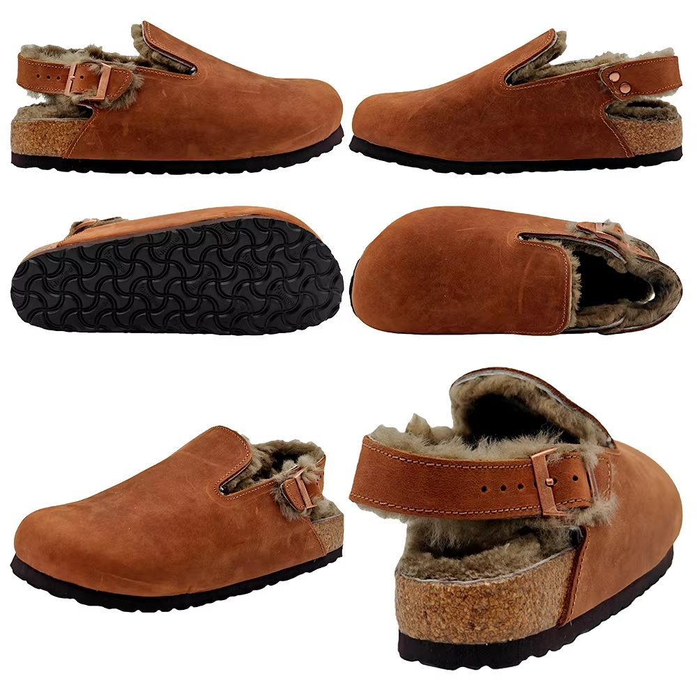WW-WC13 | Premium Winter Wool-Lined Latex Cork Clogs view 3